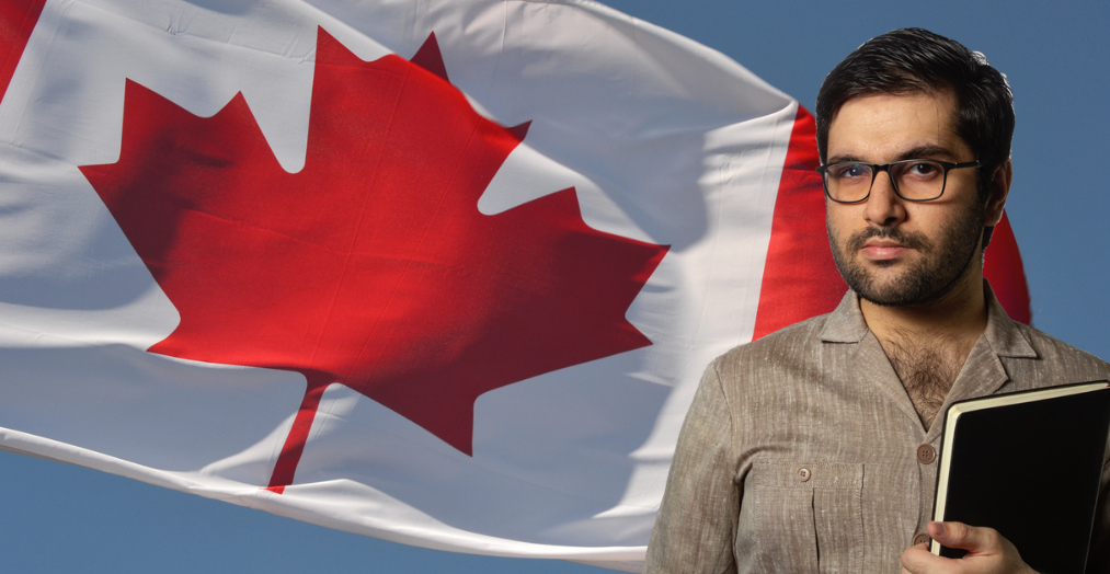 an editor and the canadian flag